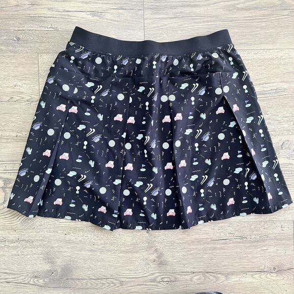 KYODAN Golf Activewear Skirt Skort Gold Print Size P/S - Picture 2 of 9